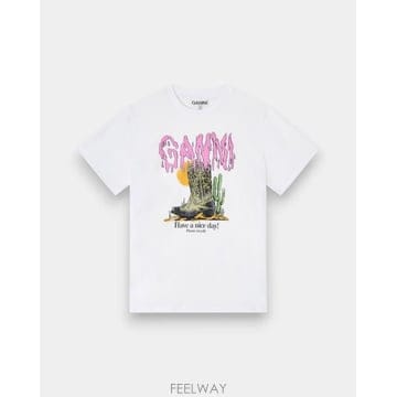 GANNI 26SS ���� ������ ���� ����Ʈ Ƽ���� A1050075 15126SS ���� ������ ���� ����Ʈ Ƽ���� A1050075 151