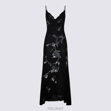 26FW 블루마린 미디 원피스 NF6058 J1638L9678 BLACK