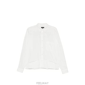 Comme des Garcons �ĵ������� Folded detail long sleeve shirt white 12371387842824 T�ĵ������� Folded detail long sleeve shirt white 12371