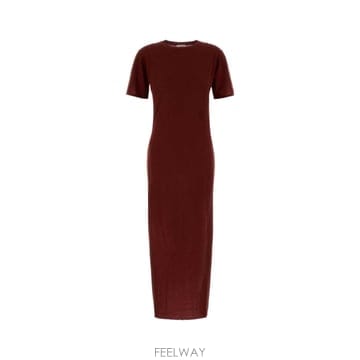 Saint Laurent [X45]���ζ� 839059Y76UO 2515 ���� ���ǽ� �� �̵� �̴� �巹�� Burgundy wool d[X45]���ζ� 839059Y76UO 2515 ���� ���ǽ� �� �̵� �̴� 