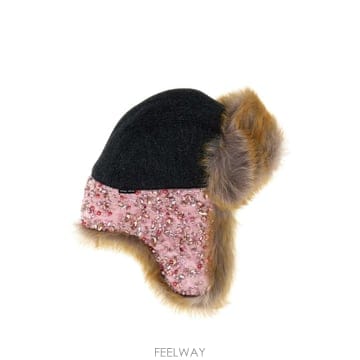 Miu Miu [X45]�̿�̿� 5HC5612ZSG F05V0 ���� ���� ��Ŷ�� ��� ĸ Two tone wool hat[X45]�̿�̿� 5HC5612ZSG F05V0 ���� ���� ��Ŷ�� ��� 