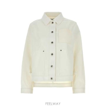 Loewe [X45]�ο��� S616Y1CX06 WHITE ���� ���� ����Ʈ �ٿ��Ʈ ���� White denim jac[X45]�ο��� S616Y1CX06 WHITE ���� ���� ����Ʈ �ٿ��