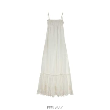 Saint Laurent [X45]���ζ� 831331Y7K36 9601 ���� ���ǽ� �� �̵� �̴� �巹�� White cotton dr[X45]���ζ� 831331Y7K36 9601 ���� ���ǽ� �� �̵� �̴� 