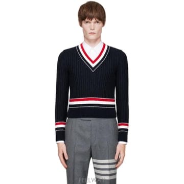 Thom Browne ����� ���̺� RWB ��Ʈ������ ũ���� ������ MKA581A Y3014 TP878365858����� ���̺� RWB ��Ʈ������ ũ���� ������ MKA581A Y