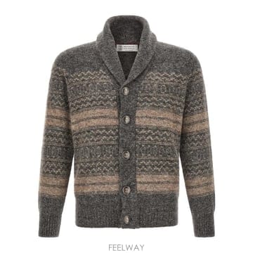 Brunello Cucinelli 26FW ���ڷ� ��ġ�ڸ� Grey Nordic ��ī�� ����� MTF710006CTR58 TP5792300426FW ���ڷ� ��ġ�ڸ� Grey Nordic ��ī�� ����� MTF71