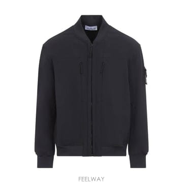 Stone Island 로고 패치 하이넥 재킷 L2S15Q100006S0B22 V0029BLACK TP980