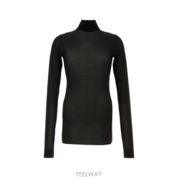 Saint Laurent 터틀넥 긴팔 탑 A004SDY5G89 1000 TP980333910