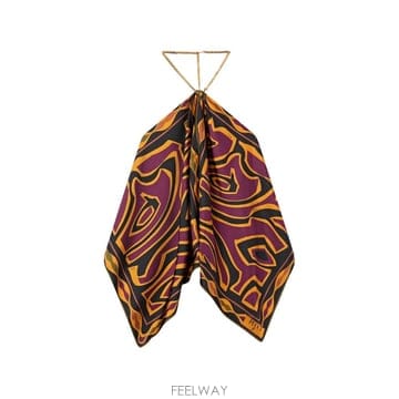 26 FW PUCCI 아트 프린트 체인 스트랩 탑 6URM306U790 TP458891588