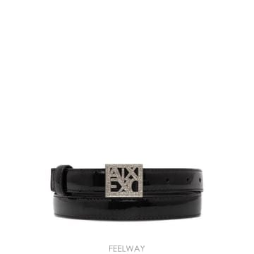 Armani 26 FW Armani Exchange crystal embellished buckle belt XW003026 FW Armani Exchange crystal embellished buckle belt 