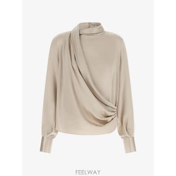 Brunello Cucinelli 26 FW ���ڷ� ��ġ�ڸ� ���Ī �巹���� ����콺 M0C59B1T14C8561 TP46039929226 FW ���ڷ� ��ġ�ڸ� ���Ī �巹���� ����콺 M0C59