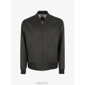Lardini 26 FW �󸣵�� ribbed trim zip up bomber jacket ACTEORCN65602 TP26 FW �󸣵�� ribbed trim zip up bomber jacket ACTEOR
