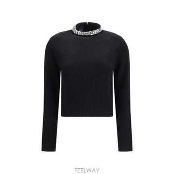 26 FW PINKO 베를리노 크리스털 장식 스웨터 107274A3GI TP455761942