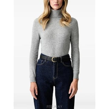 26 FW 바버 펜들 타탄 패치 터틀넥 스웨터 LKN1077GY59 TP460423313