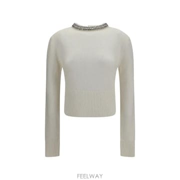 26 FW PINKO 베를리노 크리스털 장식 스웨터 107274A3GI TP460422173