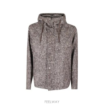 26 FW 에르노 헤링본 패턴 후드 재킷 GC000130U33542 TP460417203