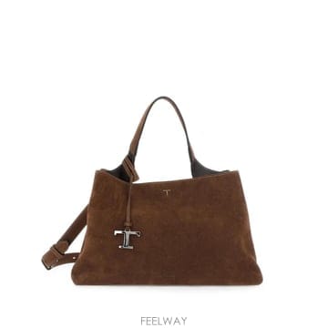 당일배송 토즈 T 타임리스 스웨이드 핸드백