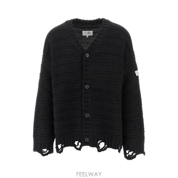 26 F/W MM6 메종 마르지엘라 디스트레스 울 블렌드 가디건 SH B0132347308