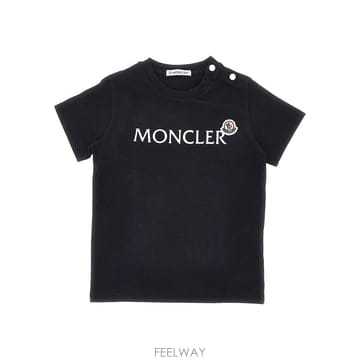 26 S/S 몽클레어 스트레치 코튼 티셔츠 WITH 로고 (KIDS  B0132352326