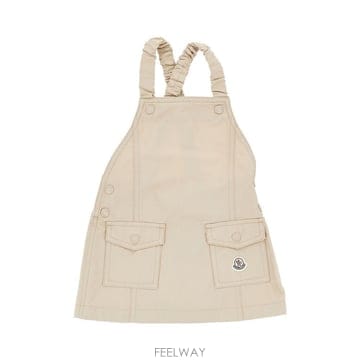 26 S/S 몽클레어 코튼블렌드 미니 드레스 WITH 로고 KIDS  B0132352788