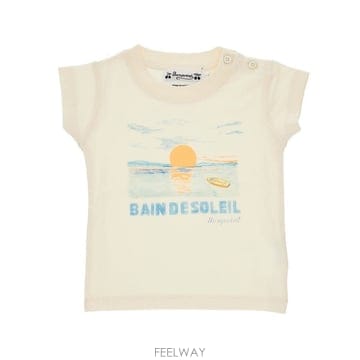 26 S/S 봉쁘앙 코튼 티셔츠 WITH BAIN 드 솔레이 프린트  B0132354854