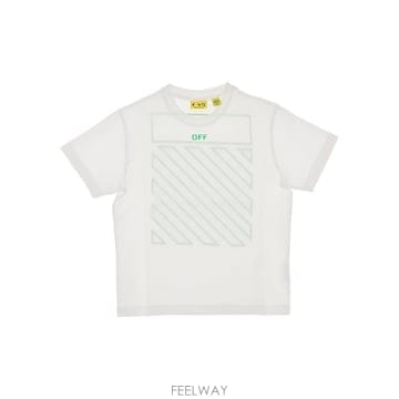 26 S/S 오프화이트 코튼 티셔츠 WITH 오프 디아그 프린트 (K B0132354948