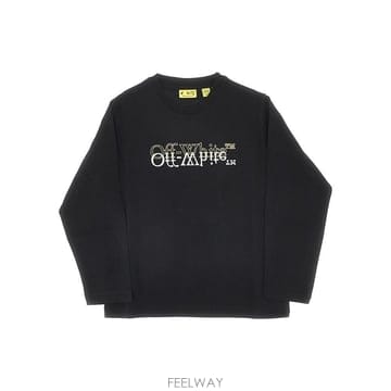 26 S/S 오프화이트 더블 로고 프린트 롱슬리브 티셔츠 (KIDS  B0132355021