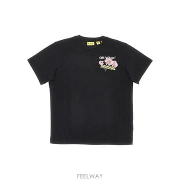 26 S/S 오프화이트 데이지 테이프 프린트 티셔츠 (KIDS 상품) B0132355033