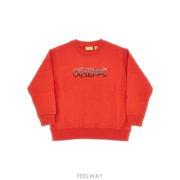 26 S/S 오프화이트 더블 로고 프린트 크루넥 맨투맨 (KIDS 상 B0132355065