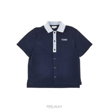 26 S/S 펜디 코튼 시어서커 셔츠 WITH 로고 KIDS (KID B0132355073