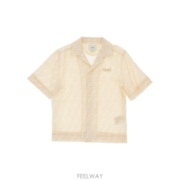 26 S/S 펜디 FF 프린트 린넨 셔츠 KIDS (KIDS 상품)  B0132355085