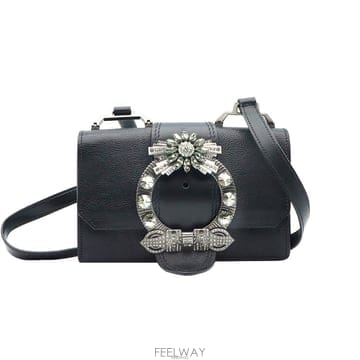 Miu Miu �߰���ǰ�Ǵ��� / MiuMiu(�̿�̿�) 5BH609 ���� ���� ũ����Ż ���̵� ũ�ν����߰���ǰ�Ǵ��� / MiuMiu(�̿�̿�) 5BH609 ���� ���� ũ