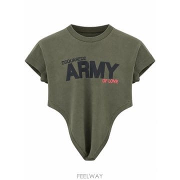 Dsquared2 26FW �������2 ���� Ƽ���� S75GD0536D20020 710W MILITARY GREEN26FW �������2 ���� Ƽ���� S75GD0536D20020 710W MILI