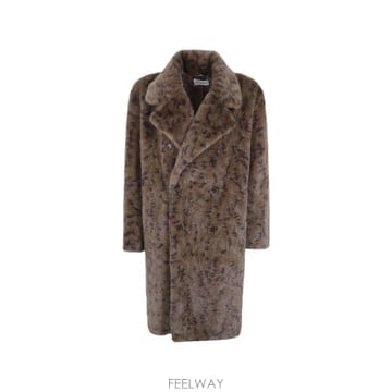 Drole De Monsieur double breasted faux fur coat 123713888586