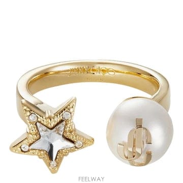 Jimmy Choo 26FW ���� �� ���� with �� �� Shimmering ũ����Ż JCSTARPEARLRINGJIQGOLD26FW ���� �� ���� with �� �� Shimmering ũ����Ż JCSTA