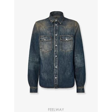[N85]펜디 FLF002 남성 자켓 블레이저 코트 패딩 FENDI Cotton blend denim jac