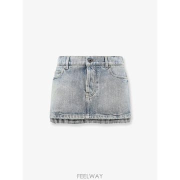 Miu Miu [N85]�̿�̿� GWD362SOOO ���� ��ĿƮ ġ�� �������� MIU MIU Blue denim skirt[N85]�̿�̿� GWD362SOOO ���� ��ĿƮ ġ�� �������� MIU