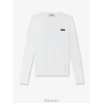 Miu Miu [N85]�̿�̿� MJL939SOOO ���� Ƽ���� �μҸ� ��Ҹ� ž MIU MIU Cotton T Shirt[N85]�̿�̿� MJL939SOOO ���� Ƽ���� �μҸ� ��Ҹ� ž 