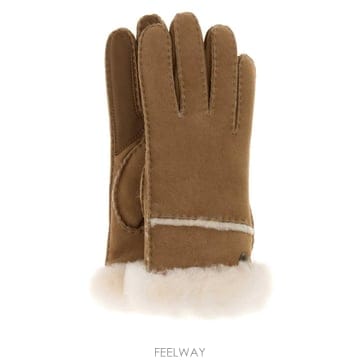 [X45]어그 17371 CHE 여성 장갑 글로브 니트 가죽 Camel shearling gloves