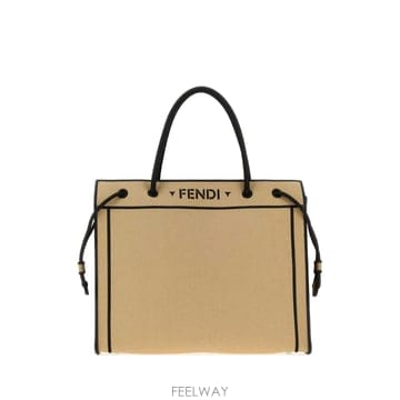 FENDI [X45]��� 8BH379B20Y F0JGH ���� ��Ʈ�� ���۹� ž�ڵ�� �ڵ�� Beige canvas sh[X45]��� 8BH379B20Y F0JGH ���� ��Ʈ�� ���۹� ž�ڵ��