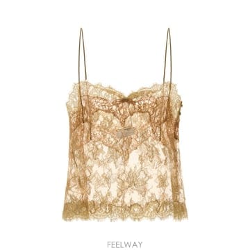 Saint Laurent [X45]���ζ� A002G2Y4K33 8052 ���� Ƽ���� �μҸ� ž ���� Gold lace top[X45]���ζ� A002G2Y4K33 8052 ���� Ƽ���� �μҸ� ž ��