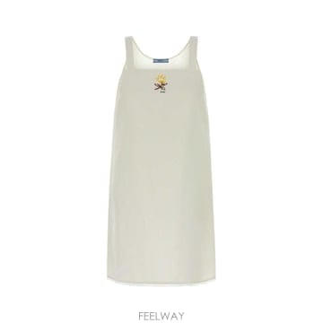 [X45]프라다 P3S59RSOOO122G F0009 여성 원피스 롱 미디 미니 드레스 White linen