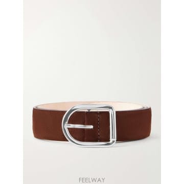 26 FW 데항슈 브라운 3cm 미자 스웨이드 벨트 TP582400368