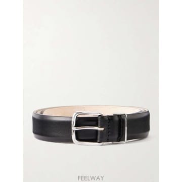 26 FW DEHANCHE 블랙 조르 2.5cm 가죽 벨트 TP582400351