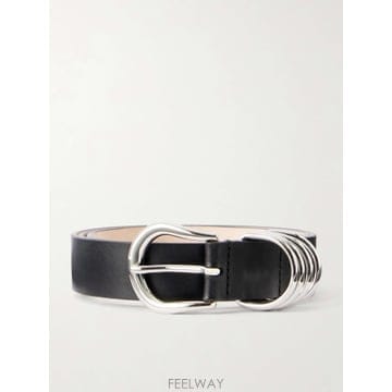26 FW DEHANCHE 블랙 4cm 스터드 가죽 벨트 TP582400379