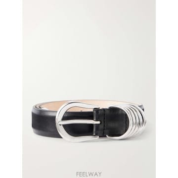 26 FW DEHANCHE 블랙 홀리호크 3cm 가죽 벨트 TP582400312