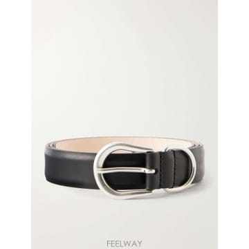 26 FW DEHANCHE 블랙 3cm 홀리호크 풀그레인 가죽 벨트 TP582400233