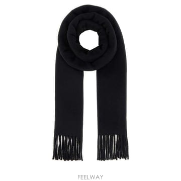 아미 CACHEMIREEFFECTWOOLSCARFWITHAMIDEC B0442293764