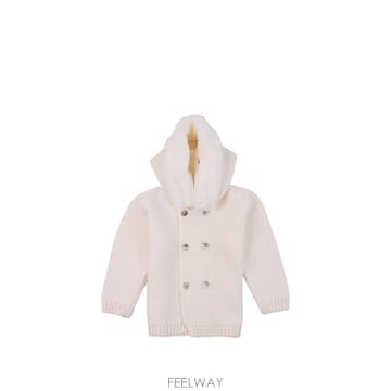 베이비 로드 더블 브레스트 후드 골지 코트 LA810G 2330 TP980077167