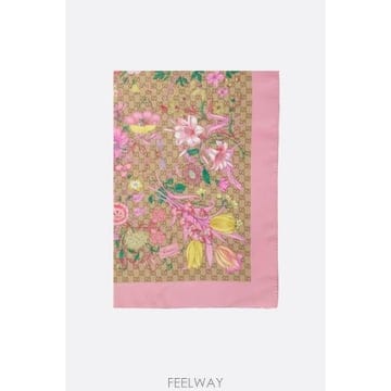 GUCCI [E32]���� 8747793G0015872 ���� ��ī�� ���÷� GUCCI silk foulard with G[E32]���� 8747793G0015872 ���� ��ī�� ���÷� GUCCI sil