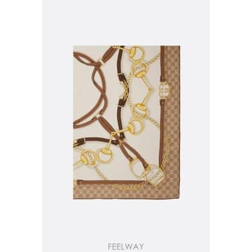 GUCCI [E32]���� 8742303G0059965 ���� ��ī�� ���÷� GUCCI silk foulard with e[E32]���� 8742303G0059965 ���� ��ī�� ���÷� GUCCI sil